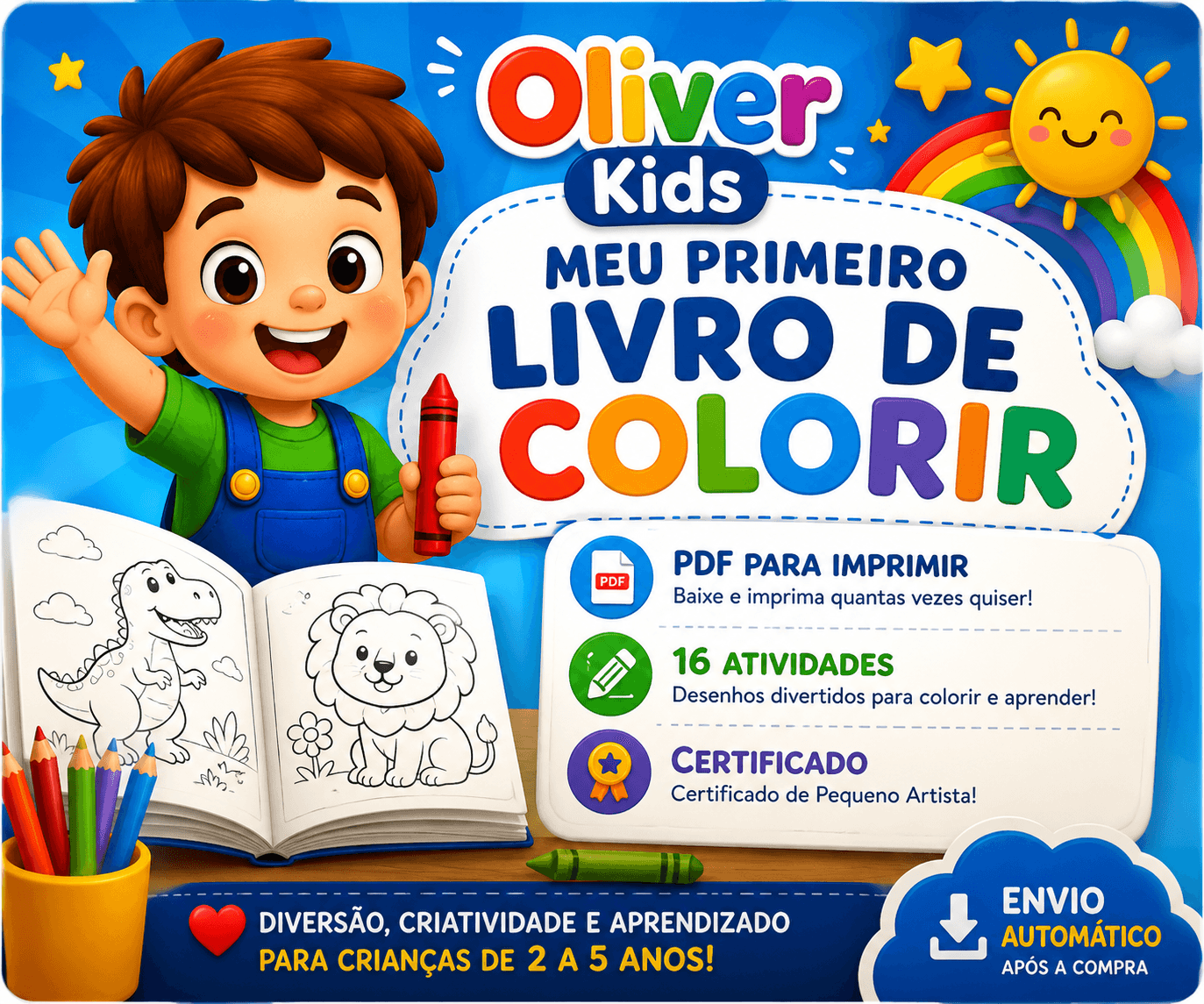 Oliver Kids Meu Primeiro Livro de Colorir