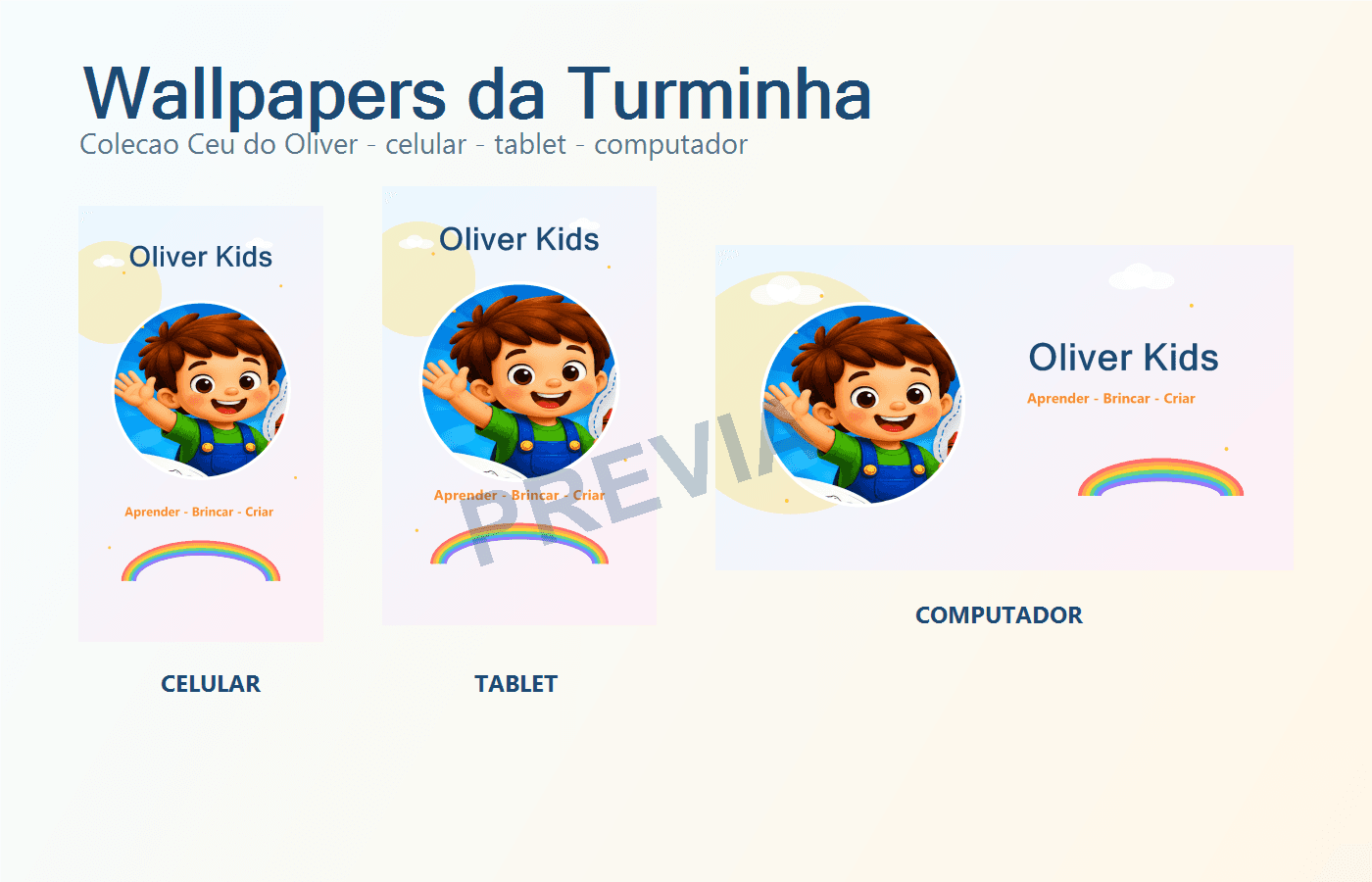 Prévia de Wallpapers da Turminha